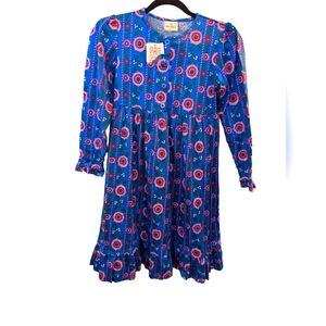 NWT....Hanna Andersson Girls Peasant Prairie Floral Dress Size 140 US 10